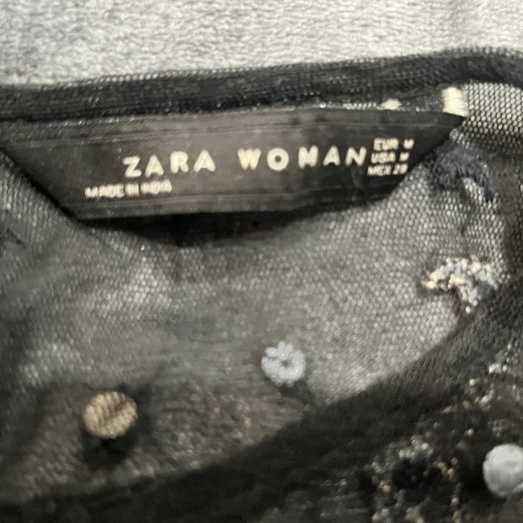 Zara tule embroidered midi dress - Picture 4 of 4